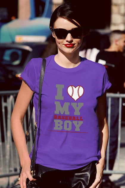 FunkyShirty I Love my Baseball Boy  Creative Design - FunkyShirty