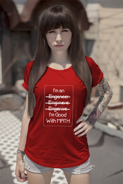 FunkyShirty I'm an I'm good with Math (Women)  Creative Design - FunkyShirty