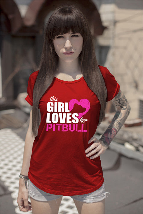 This girl Loves her Pitbull