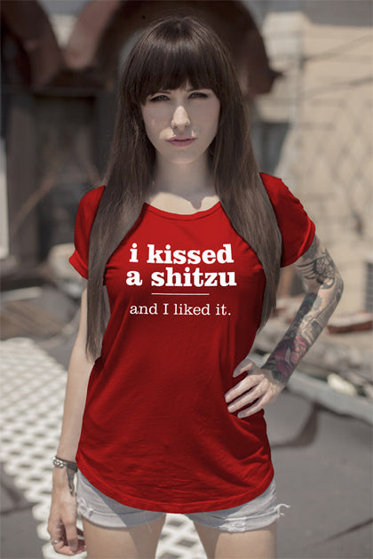 FunkyShirty I Kissed a shitzu and I Like it. (Women)  Creative Design - FunkyShirty