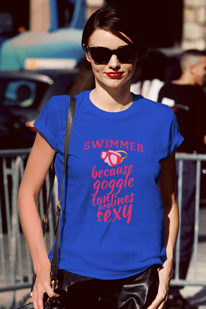 FunkyShirty Swimmer Because Google tan are lines sexy (Women)  Creative Design - FunkyShirty