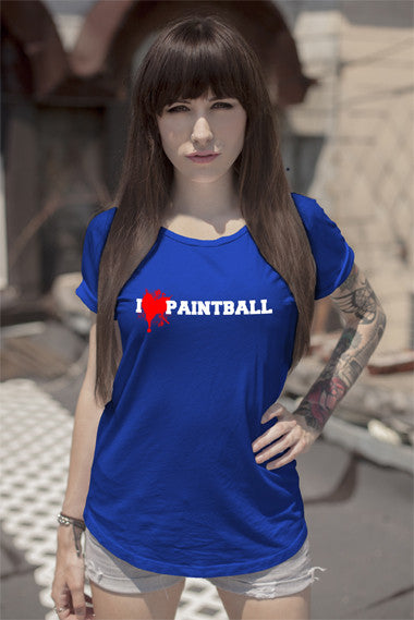 FunkyShirty I Love Paintball (Women)  Creative Design - FunkyShirty