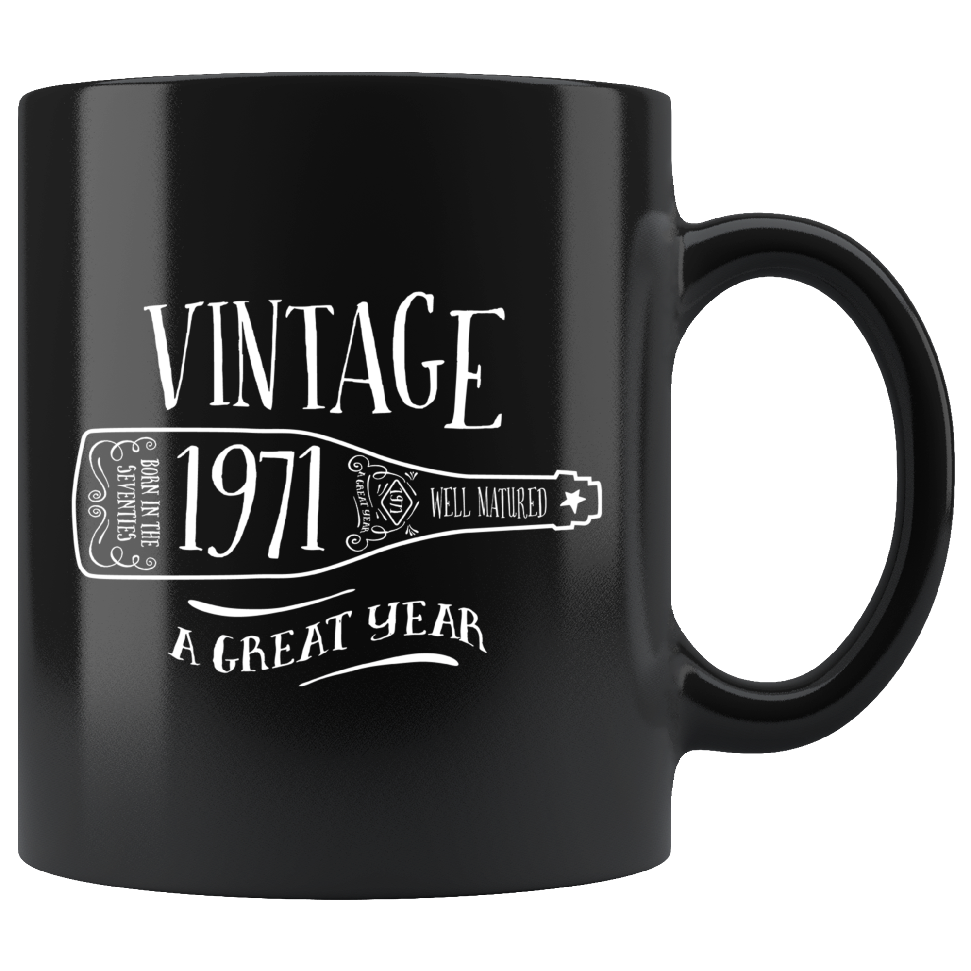 Vintage 1971 - Black Mug