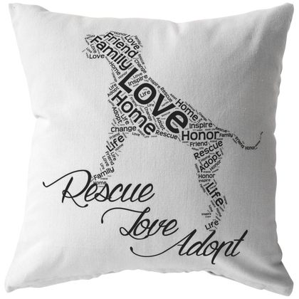 Dog Rescue, Love and Adopt - Pillow