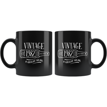 Vintage 1982 - Black Mug