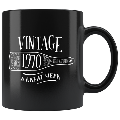 Vintage 1970 - Black Mug
