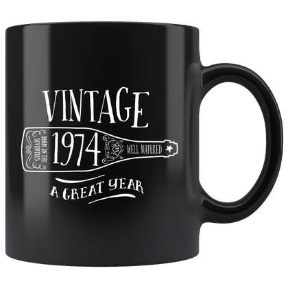 Vintage 1974 - Black Mug