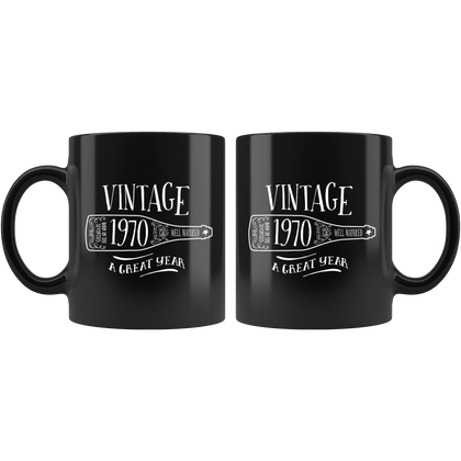 Vintage 1970 - Black Mug
