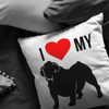 I Love My Bulldog - Pillow