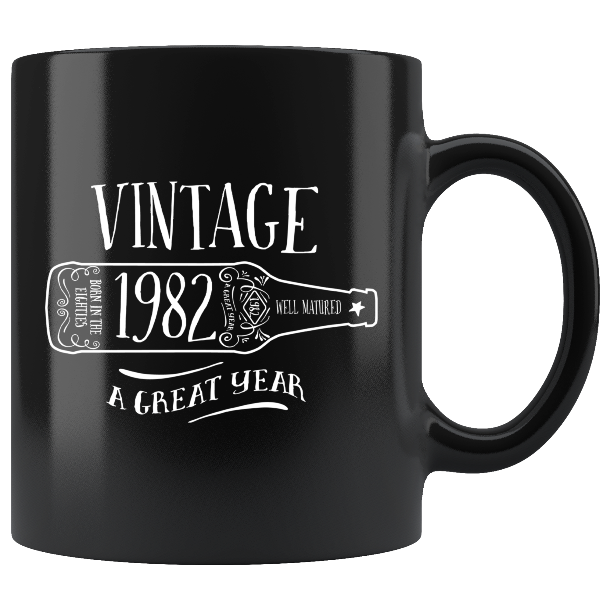 Vintage 1982 - Black Mug