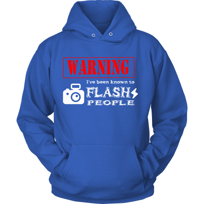 FunkyShirty Warning Ive been known to Flash People (Women)  Creative Design - FunkyShirty