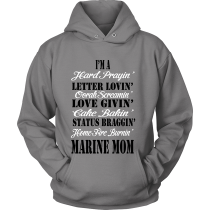 FunkyShirty I'm a Letter Lovi'n Love Givi'n Status Braggi'n Marine MOM  Creative Design - FunkyShirty