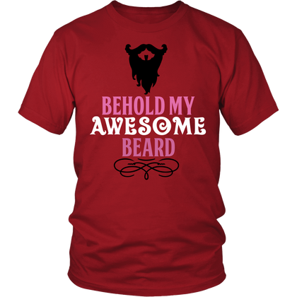 FunkyShirty Behold my Awsome Beard  Creative Design - FunkyShirty