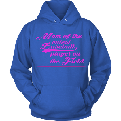 FunkyShirty Mom of the Cutest Baseball Player  Creative Design - FunkyShirty