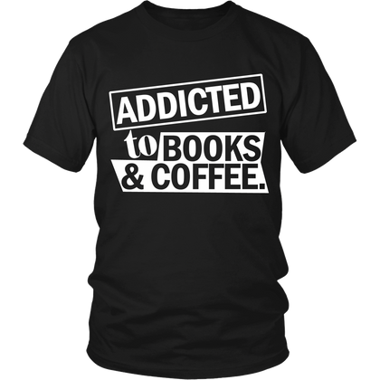 FunkyShirty Addicted to Books & Coffee (Men)  Creative Design - FunkyShirty