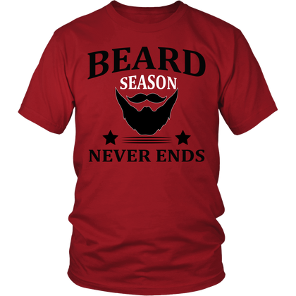 FunkyShirty Beard Season Never Ends  Creative Design - FunkyShirty