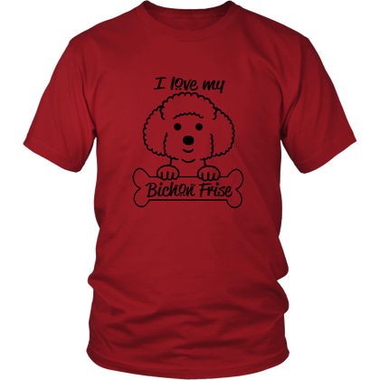 FunkyShirty I Love My Bichon Frise (Men)  Creative Design - FunkyShirty