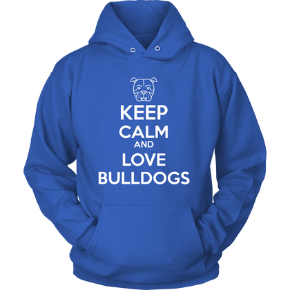 FunkyShirty Keep Calm and Love Bulldogs (Women)  Creative Design - FunkyShirty