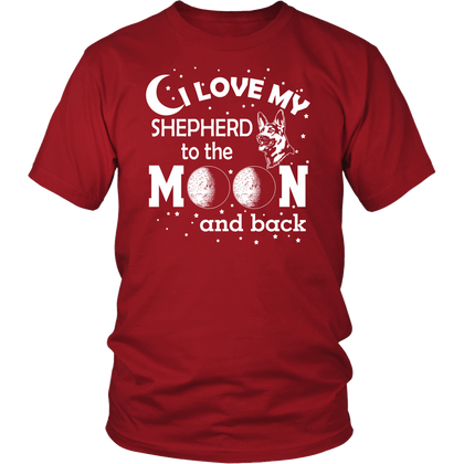 FunkyShirty I Love my Shepherd to the Moon and Back (Men)  Creative Design - FunkyShirty