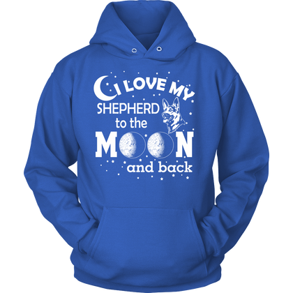 FunkyShirty I Love my Shepherd to the Moon and Back (Women)  Creative Design - FunkyShirty