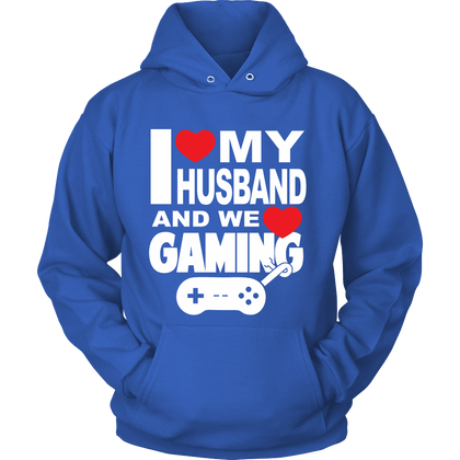 FunkyShirty I Love my Husband and we Love Gaming  Creative Design - FunkyShirty