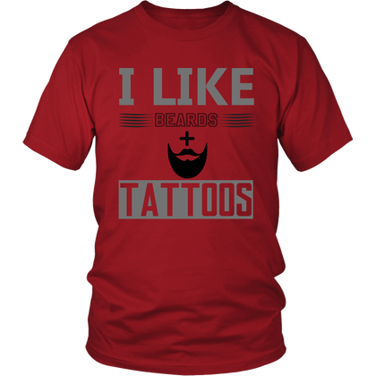 FunkyShirty I Liked Beards Tattoos  Creative Design - FunkyShirty