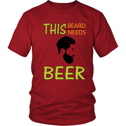 FunkyShirty This Beard Needs Beer  Creative Design - FunkyShirty