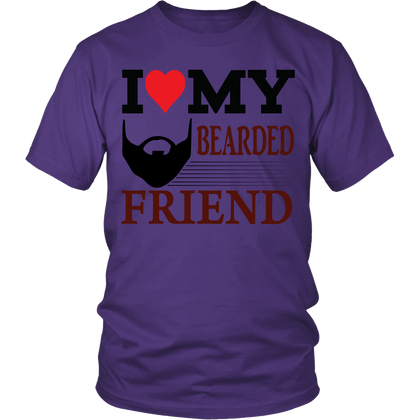 FunkyShirty I Love My Bearded Friend  Creative Design - FunkyShirty