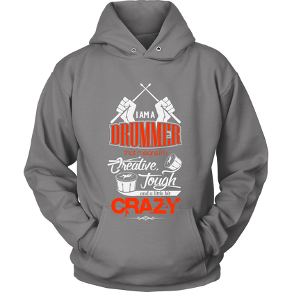 FunkyShirty Im a Drummer that means Im Creative Tough and a Little bit Crazy (Women)  Creative Design - FunkyShirty