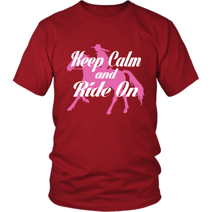 FunkyShirty Keep Calm and Ride On (MEN)  Creative Design - FunkyShirty