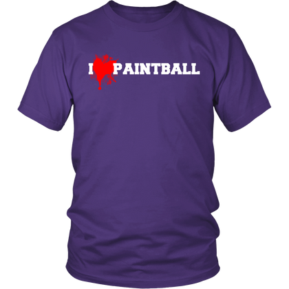 FunkyShirty I Love Paintball (Men)  Creative Design - FunkyShirty