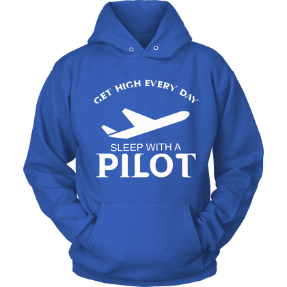FunkyShirty Get High Every Day sleep with a Pilot (Women)  Creative Design - FunkyShirty