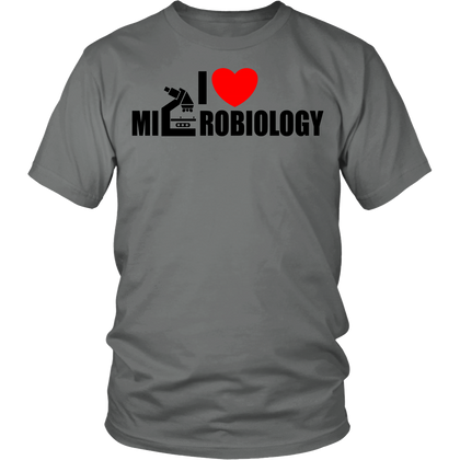 FunkyShirty I Love Microbiology (Men)  Creative Design - FunkyShirty