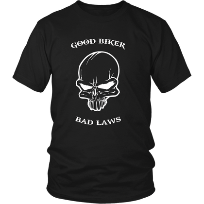 FunkyShirty Good biker Bad Laws (Men)  Creative Design - FunkyShirty