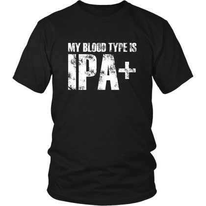 FunkyShirty My Blood Type is IPA+ (MEN)  Creative Design - FunkyShirty