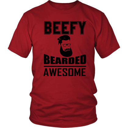 FunkyShirty Beefy Bearded Awesome  Creative Design - FunkyShirty