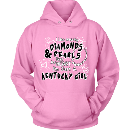 FunkyShirty I Like Wearing Diamond & Pearls but at Heart I'm just a Kentucky Girl (Women)  Creative Design - FunkyShirty
