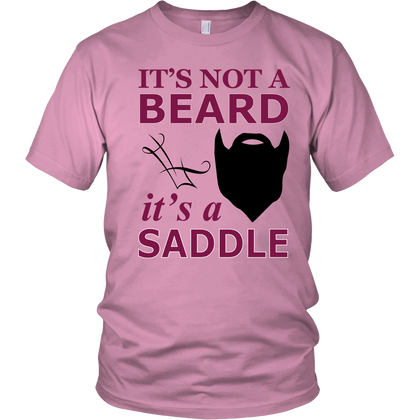 FunkyShirty Its Not a Beard Its a Saddle  Creative Design - FunkyShirty