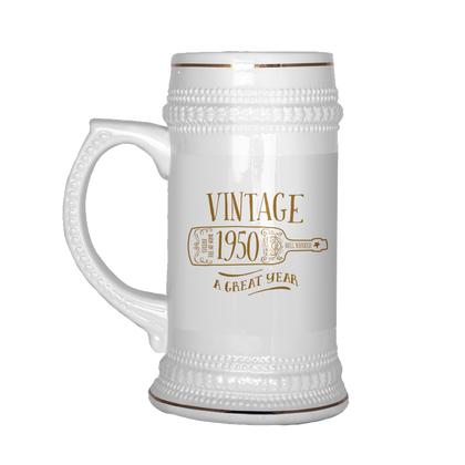 FunkyShirty Vintage 1950 - Beer Stein  Drinkware - FunkyShirty